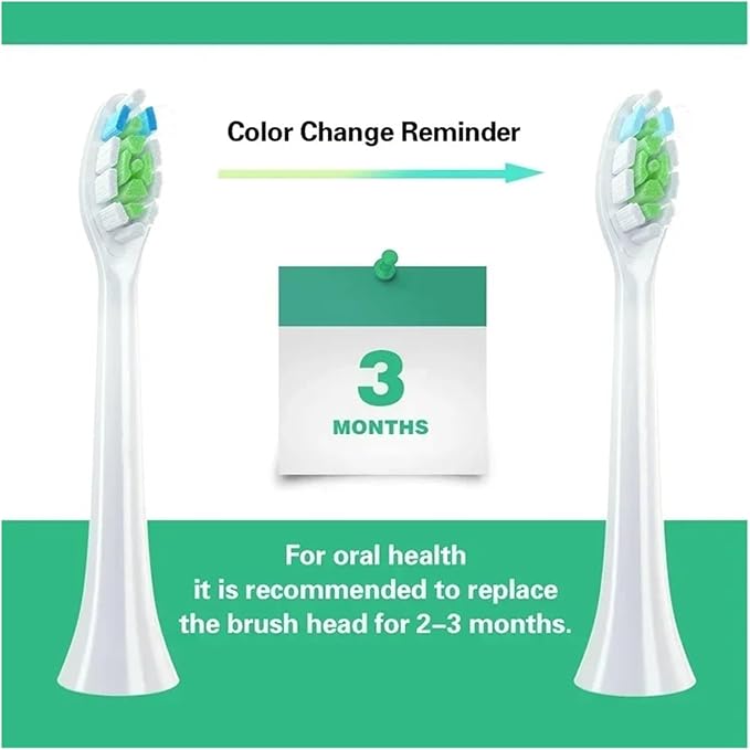Electric Toothbrush Heads SuitableCompatible for Philips General 3/6/8/9 Full Range Brush(4PCS-G2-white)