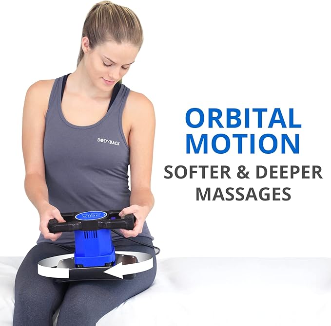 Body Back Vibe 2.0 FSA Eligible - Handheld Orbital Massager for Back Pain Relief - Variable Speed Chiropractic Tool for Muscle Recovery and Relaxation - Professional Quality Massager for Home Use