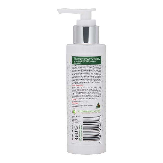 Massage Oil and Top to Toe Wash - Tear-Free Baby Shampoo and Body Wash - Gentle Baby Bath Enriched with Australian Botanicals - 2 pc
