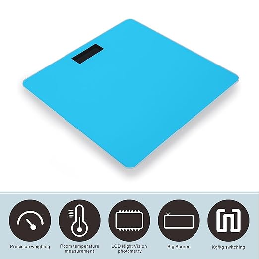 Energy Saving Scale Bathroom Weighing Scale Smart Scale for Body Weight Digital Blue