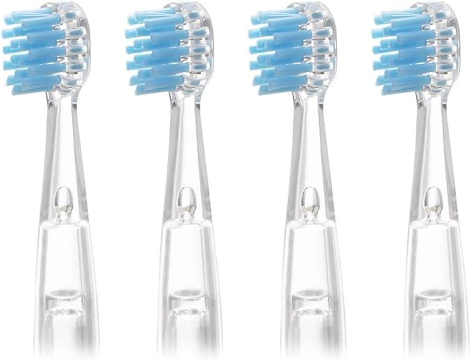 Kids Replacement Toothbrush Heads ForCompatible for Revyline RL025/LANBEIBEI LB-L01 Electric Accessories Nozzles Bristles(4PCS Blue)