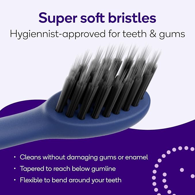 BURST Pro Sonic Electric Toothbrush Genuine Replacement Heads (Cobalt Blue/3 Pack) | Soft Bristles for Deep Clean Stain &amp Plaque Removal