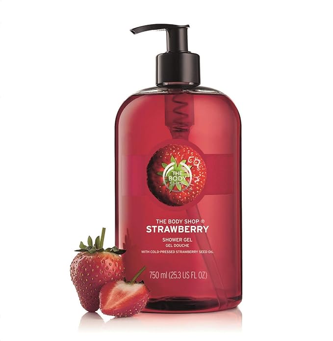 The Body Shop Strawberry Shower Gel Jumbo 25.3 Fluid Ounces (Packaging May Vary)