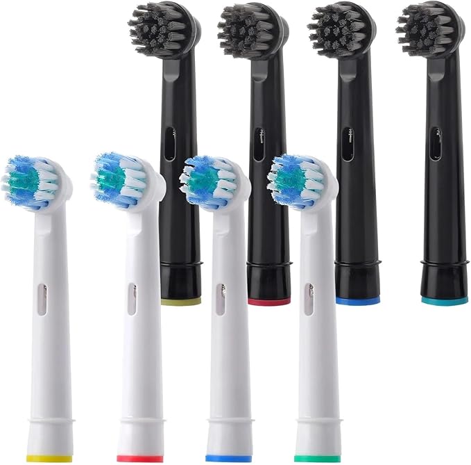 Electric Toothbrush Replacement Brush Heads Compatible For Oral Basic Cleaning -B Toothbrush Nozzle BristlesD100 D25 D30 D32 4739 3709 3744(17A-BK8 WH8)