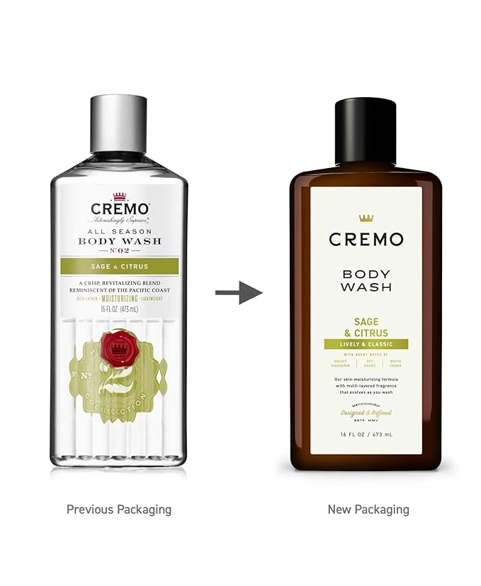 Cremo All Season Body Wash Sage &amp Citrus 16 fl oz (Pack of 2)