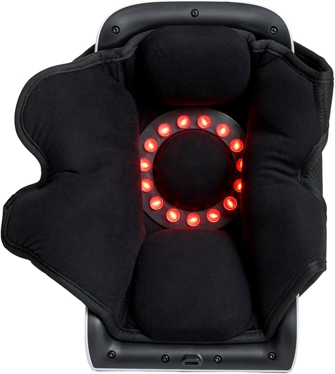 IdealProducts Knee Massager Pro+ with Heat Red Light Therapy and Vibration 6-in-1 Dual-Wavelength - Cordless Portable Adjustable Straps Knee Pain Relief