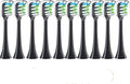 10PCS Replacement Brush Heads Compatible for SOOCAS X3/X3U/X5 Toothbrush Soft Suitable Vacuum Bristle Nozzles(10pcs Black)