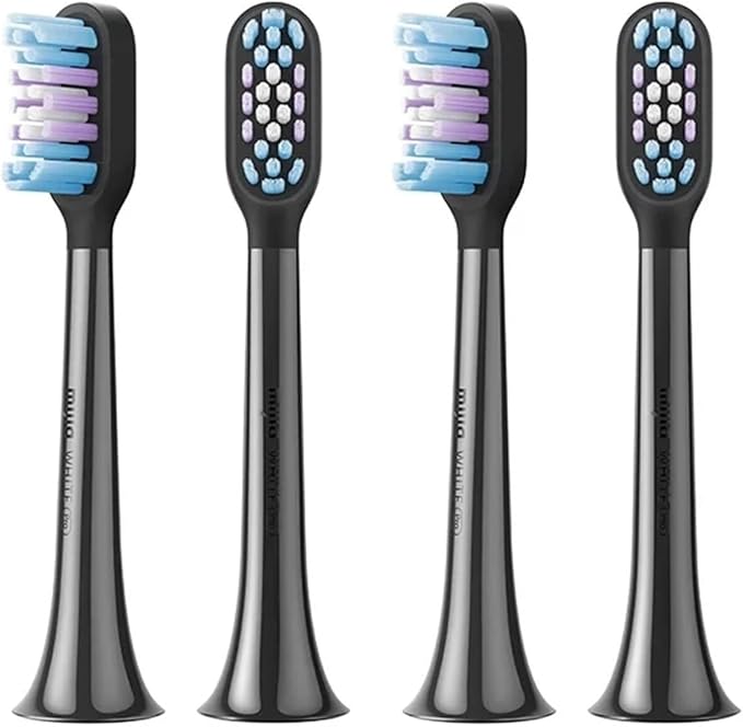 Compatible for T501/T501C Electric Toothbrush Head Full(4pcs Black)