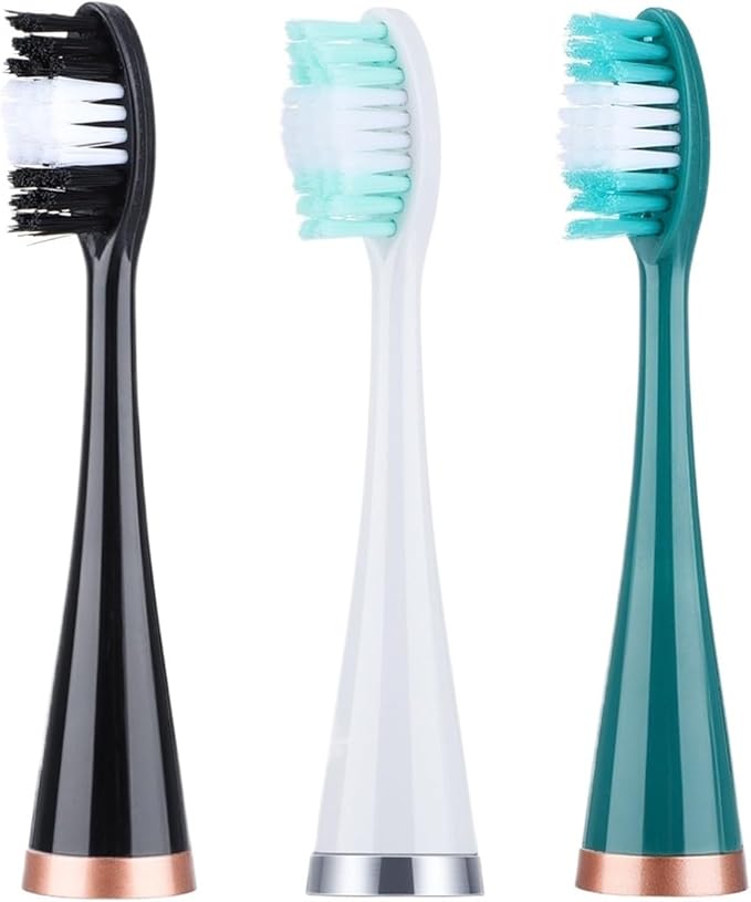 Compatible for 3 Pcs Replacement Brush Heads Electric Toothbrush Head(Black B)
