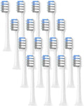 Soft Bristle Brush Head Replacements Compatible with T200 Series(White gray-16pcs)