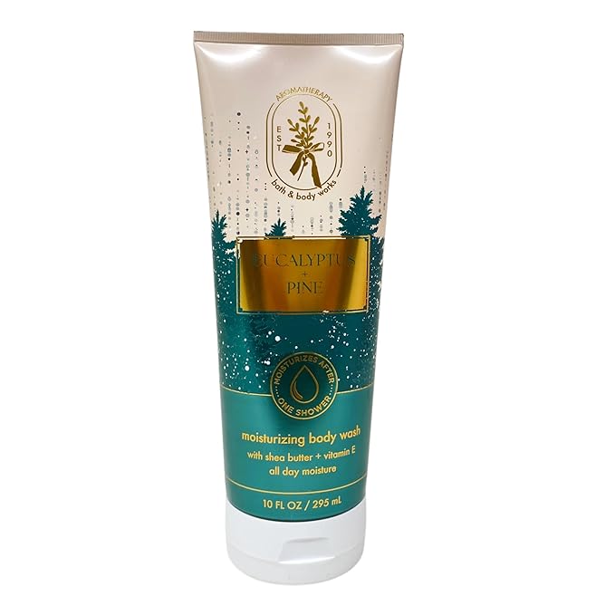 Bath &amp Body Works Aromatherapy Eucalyptus Pine - 2 Moisturizing Body Wash with a Fresh Forest Bar Soap
