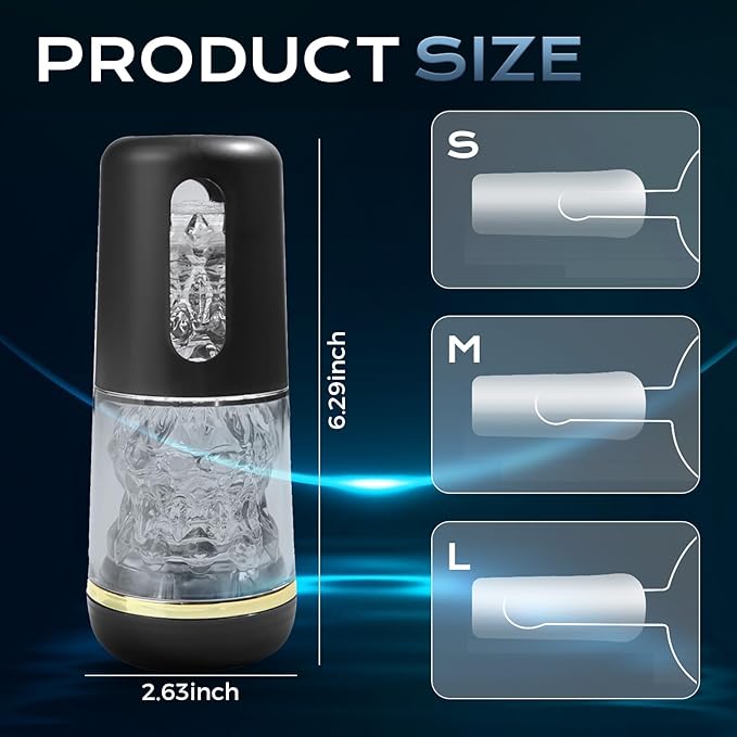 Male Masterburbatar Hands Free with Massager Sucking Modes Automatic Male Masterbuters Silicone Sleeve Pussy Pocket Sleeve Tight Viboators Silent Electric Blowjobob Machine Underwear (Large)
