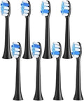Electric Toothbrush Heads Compatible with Fairywill P11 Electric Toothbrush Replacement Brush Heads(Black 8PCS)