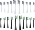 Replacement Brush Head for Oclean Electric Toothbrush Soft Bristle X/X PRO/ Z1 Brushes Replaceable fit for O-Clean Sonic(10 Grey 10 Black)