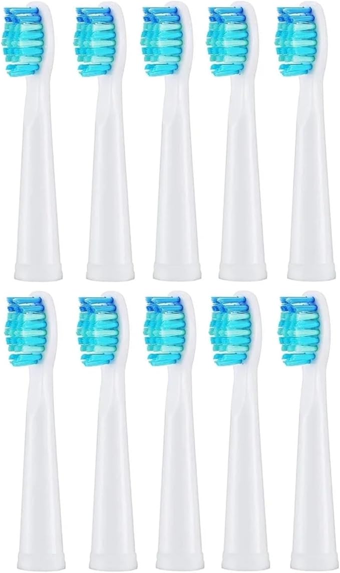 10 Pcs/Pack Replacement Brush HeadsCompatible for Seago Electric Toothbrush Bristle Refill Tooth Cleaning(10pcs White)