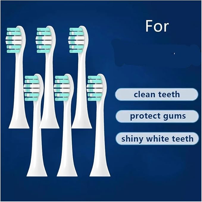 Compatible for Philips HX6932 HX6933 HX6942 HX6950 HX6952 HX6982 Replacement DuPon Toothbrush Soft Bristle Brush Heads(PHILIPS-16pcs)