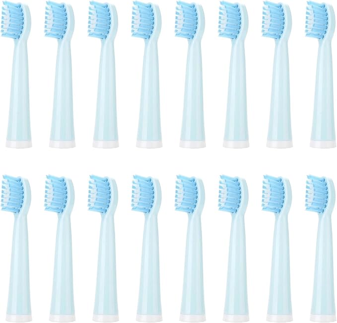 Compatible for AUX A11 Electric Toothbrush Replacement Heads Soft Brush Bristles Nozzles(16PCS Blue)