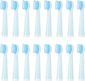Compatible for AUX A11 Electric Toothbrush Replacement Heads Soft Brush Bristles Nozzles(16PCS Blue)