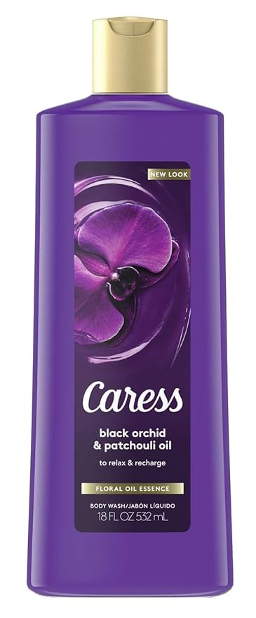 Caress Body Wash 18 Ounce Black Orchid &amp Patchouli (532ml) (6 Pack)