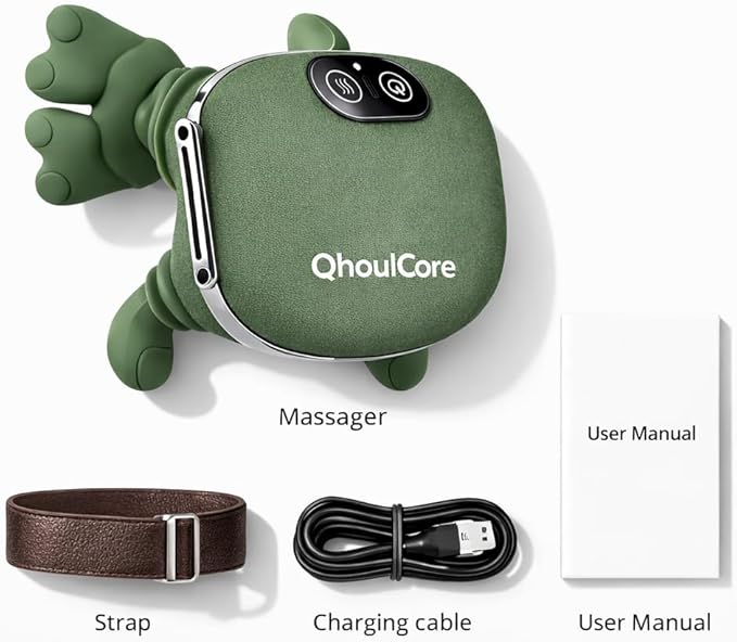 Cordless Neck and Shoulder Massager with Heat Shiatsu Deep Tissue Kneading Massager for Neck and Back Pain Relief Rechargeable Portable Body Massager
