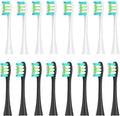 16pcs Replacement Brush HeadsCompatible for X/Pro/ Z1/ SE F1 One PW01/03/05/07/09 P5 Electric Toothbrush(16 White and Black)