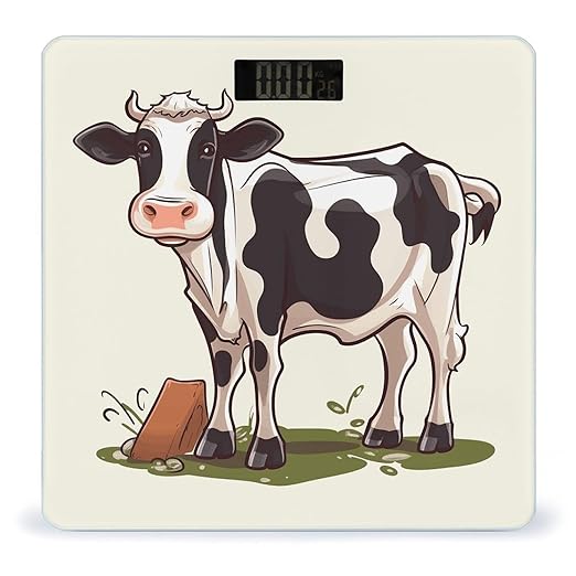 Dairy Cow Bathroom Scale for Body Weight 400 Lb Weight Scale with High Precision Sensors Tempered Glass Highly Accurate Digital Weighing Machine for People