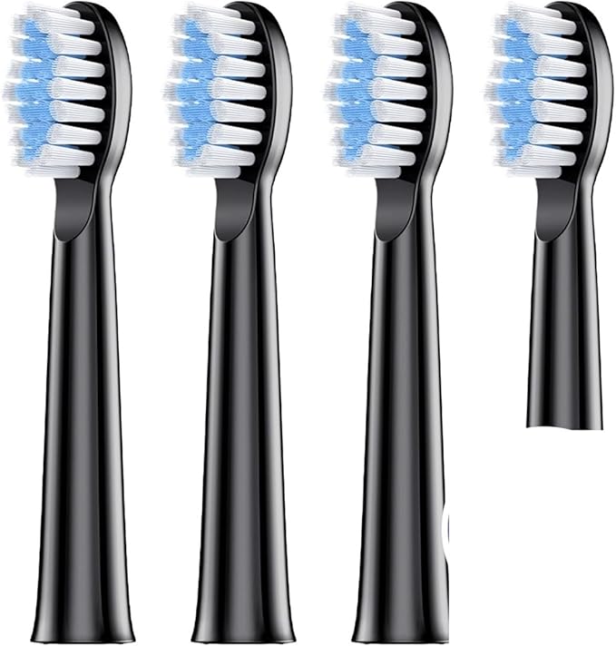Replacement Brush Head Compatibility for YD07 Toothbrush Soft Bristle 4/8/12/18 Pcs(YD07BLACK-STx4)