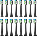 Replacement Toothbrush HeadsCompatible for Sarmocare S100 S200 S600 S700 S800 S900 S710 S820 S910 Electric(16pcs Black)