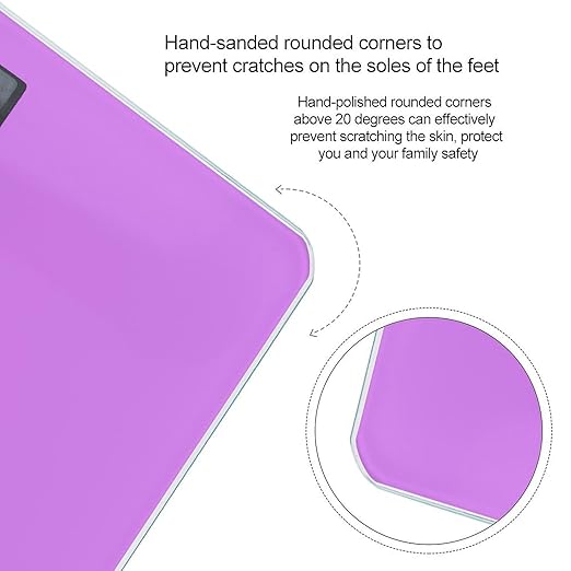 Women's Digital Bathroom Weighing Scale Automatic Switch Energy Saving Scale Smart Scale for Body Weight Light Purple