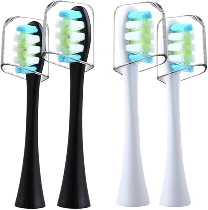 Replaceable Brush HeadsCompatible for X/X PRO/ Z1/ F1/ One/Air 2 /SE Electric Toothbrush Nozzles Vacuum Package(2gray)