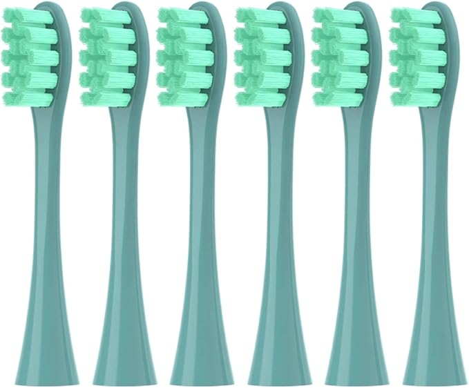 Replacement Brush HeadsaCompatible for Oclean Flow/X PRO Elite/X /F1/Z1/One/ Air2 Sonic Electric Toothbrush Nozzles(6 LVOC)
