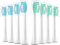8Pack Replacement Toothbrush Heads Compatible for with Brush Head White(4 Green 4 Blue)