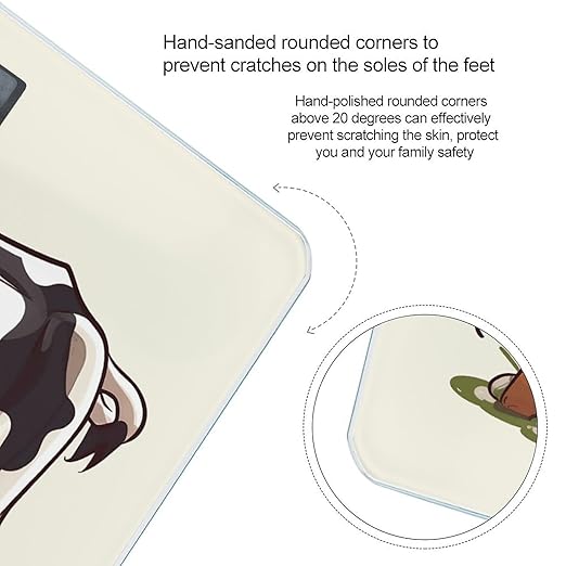 Dairy Cow Bathroom Scale for Body Weight 400 Lb Weight Scale with High Precision Sensors Tempered Glass Highly Accurate Digital Weighing Machine for People