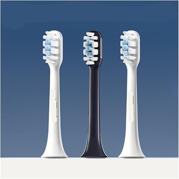 Compatible for 3pcs/6pcs MIJIA T302 Sonic Toothbrush Heads Teethbrush Replacement Oral Hygiene Mi Clean(6pcs Black)