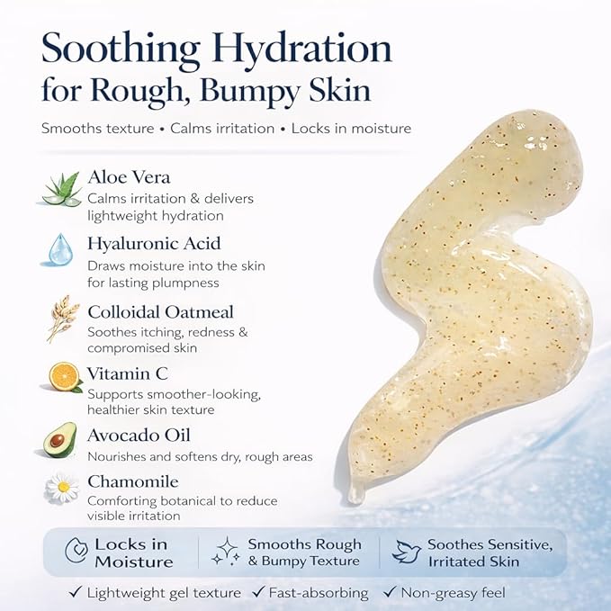 NAELI Exfoliating Body Wash with Salicylic &amp Glycolic Acid - Natural Keratosis Pilaris Treatment KP Bump Eraser Back &amp Butt Acne Gel - Smooths &amp Hydrates 6 oz