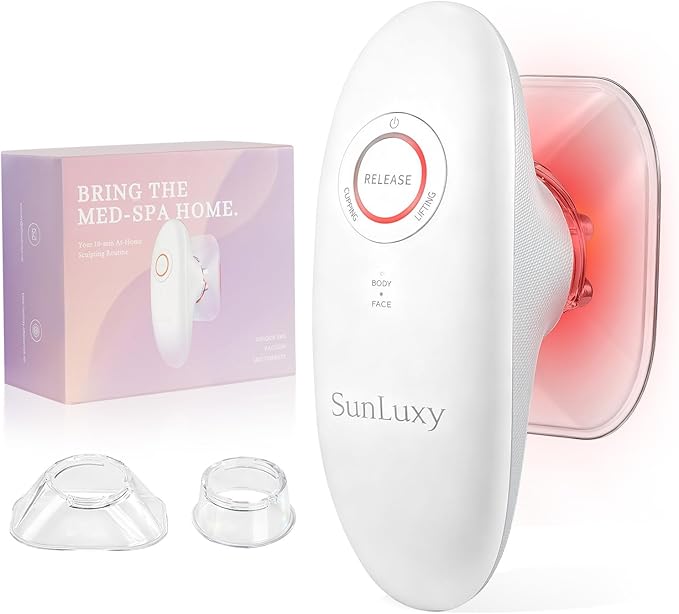 Body Sculpting Machine 3-in-1 Portable Massager Electric Body Sculptor with 3 Adjustable Functions Skin Tightening Cupping Therapy &amp Red Light for Belly Waist Arms Legs and Face