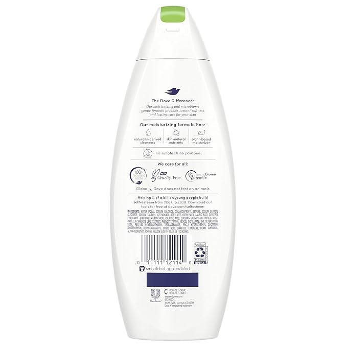Dove Body Wash 12 Ounce Go Fresh Cucumber &amp Green Tea (354ml) (3 Pack)