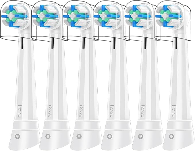 Replacement Toothbrush Heads Compatible with Oral B iO Series 2/3/4/5/6/7/8/9/10 Electric ToothbrushRound Brush Heads for Gentle Gum Care &amp Deep CleaningWhite