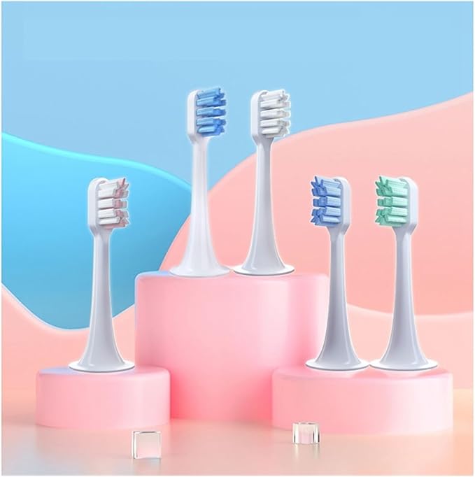 Compatible for T300 T500 T700 Electric Toothbrush Nozzles Replacement Tooth Brush Head(White-Soft)