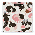 Cow Pattern Scale for Body Weight Accurate Digital Bathroom Scale Toughened Glass High Precision Scales Smart Weight Scales with Large LCD Backlight Display Weighing Machine