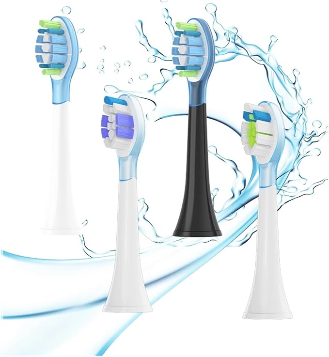 8Pcs Replacement Brush HeadsCompatible for HX6064 HX6930 HX6730 Toothbrush Vacuum 4100 6500 6100 5300 C3(PS Purple)
