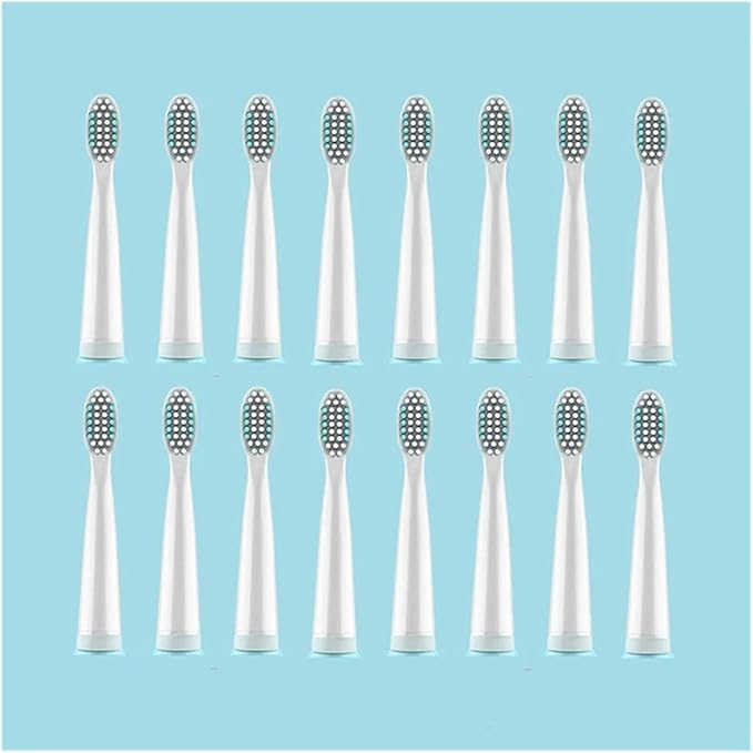 16pcs Replacement Brush Heads for Sonic Electric Toothbrush Soft Head Tips Deep Clean Adults J110 / J209(16pcs Black Head)