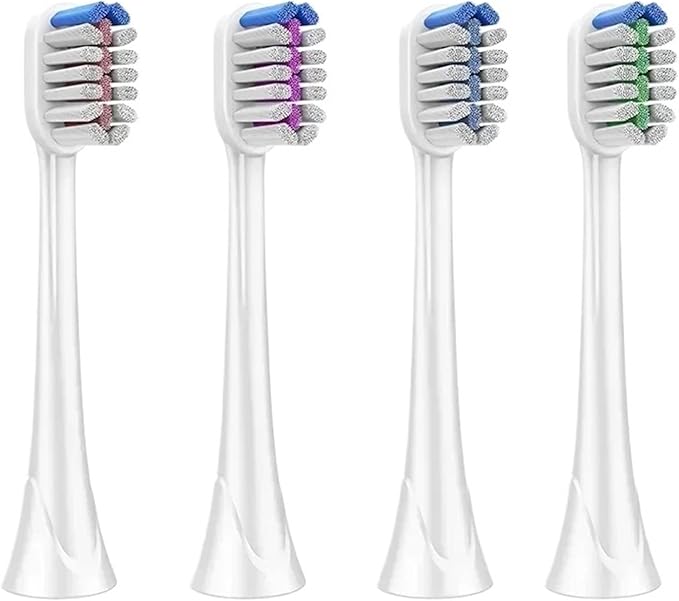 4 PCS Electric Toothbrush Replacement Head Tooth Brush Heads Compatible for HX3/6/9 Series Soft Bristles Nozzles(BL551-X)