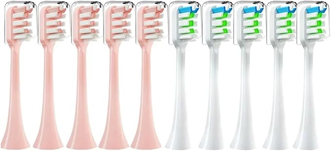 Replacement Brush Heads ForCompatible for Xiaomi SOOCAS X3 X5 V1 X3U 5-10pcs Bristle Electric Toothbrush Sealed Packed(5white 5pink)