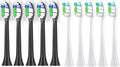 10PCS Brush Heads Compatible for Philips H X3/6/8/9 Series Electric Toothbrush Replacement Toothbrushes(5white-5 Black)