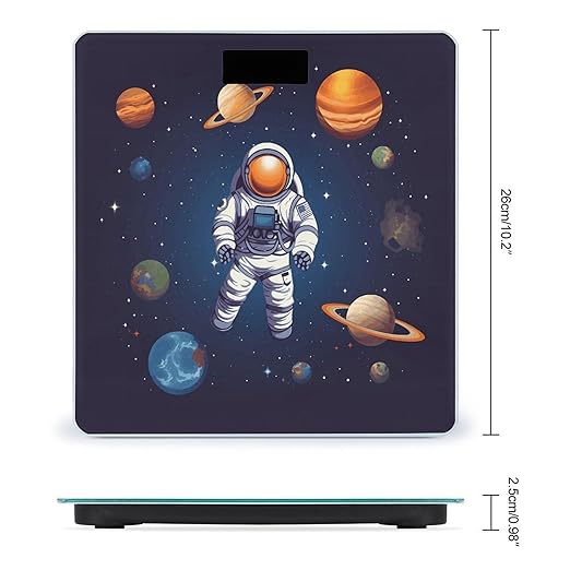 Space Astronaut Smart Scale for Body Weight Accurate Bathroom Scale with LED Display Digital Weight Scales Weighing Machine High Precision Scales for Bath Home