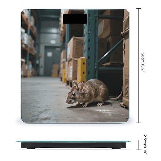 Warehouse Rat Weight Scale Cute Bathroom Scale for Body Highly Accurate Digital Weighing Machine for People Compact LCD Display Scales with Sturdy Toughened Glass Scales