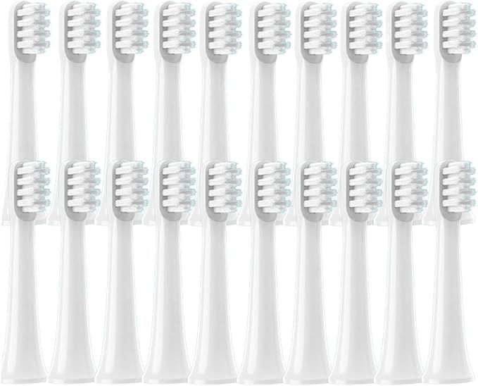 Compatible for 20/50/100PCS PCS for MIJIA T100 Brush Heads Replacement Soft Bristle Sonic Electric Toothbrush Nozzles(100White)