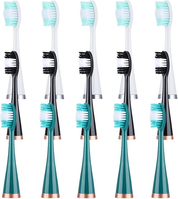 10pcs/lot Ultrasonic Electric Toothbrush Heads Replacement Brush Compatible for Whitening Teeth(White)