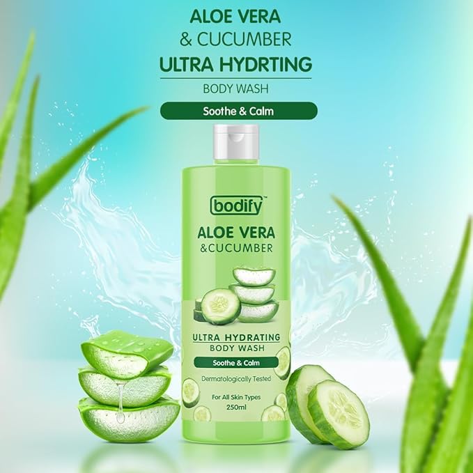 Aloe Vera &amp Cucumber Ultra Hydrating Body Wash 250 Ml | Soothe &amp Calm | Paraben Free | All Skin Types